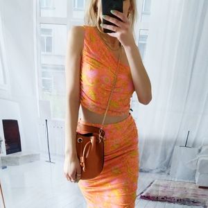 Flower Power Top & Skirt Set By House Of Harlow 1960